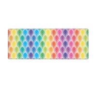 Kfjghhl Rainbow Colors Gradient Leaf Mouse Mat Large Mouse Pad 80x30x0.3cm Mousepad Desk Mat Gaming Mouse Rubber Base Table Pad