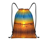 Kfjghhl Reeds By The River Drawstring Backpack Bag Sport Sackpack Bulk Cinch Gym Bag Women Men Children Outdoor Sport