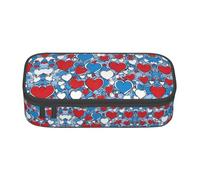 Kfjghhl Romantic Red Heart Pencil Case Large Girls Boys Cute Pencil Case Secondary Big Capacity Zipper Compartments