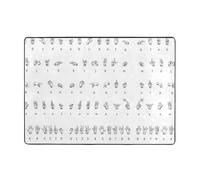 Kfjghhl Sign Language Alphabet Area Rugs Living Room Washable Area Rug Rugs Bedroom Kitchen Non-Slip Large Office Dining