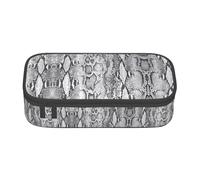 Kfjghhl Snake Skin Black and White Pencil Case Large Girls Boys Cute Pencil Case Secondary Big Capacity Zipper Compartments