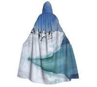 Kfjghhl Snow Mountain Penguin Halloween Cape Golden Hooded Cloak Full Length Robe Cape Halloween Costume Cosplay Party