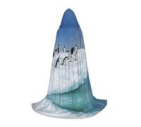 Kfjghhl Snow Mountain Penguin Long Hooded Cloak Teenagers Child Cape Witch Costume Halloween Costume Women Men 35-55inch