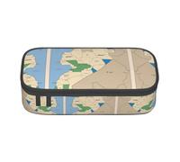 Kfjghhl South Sudan Location Map Pencil Case Large Girls Boys Cute Pencil Case Secondary Big Capacity Zipper Compartments