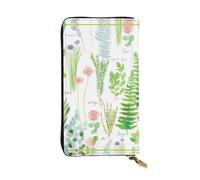Kfjghhl Springtime Herb Garden Women's Wallet Large Capacity Ladies Card Phone Holder RFID Blocking Wristlet Leather Her