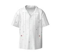 Kfjghhl Stars Stripes Vector Mens Casual Short Sleeve Polo Cuban Classic Tops Shirt Stars Stripes Vector Hawaiian Shirt Summer Beach Holiday Black