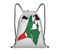 Kfjghhl State Of Palestine Flag Map02 Drawstring Backpack Bag Sport Sackpack Bulk Cinch Gym Bag Women Men Children Outdoor Sport
