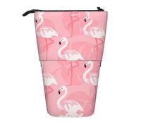 Kfjghhl Summer Flamingo Palm Leaves Pencil Case Girl Large Lightweight Holder Students Adults Boy Presents Kid Stand Up Pencil