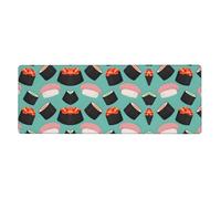 Kfjghhl Sushi Food Pattern1 Mouse Mat Large Mouse Pad 80x30x0.3cm Mousepad Desk Mat Gaming Mouse Rubber Base Table Pad