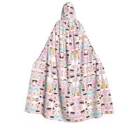 Kfjghhl Sweet Ice Cream Halloween Cape Golden Hooded Cloak Full Length Robe Cape Halloween Costume Cosplay Party