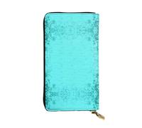 Kfjghhl Teal Blue Women's Wallet Large Capacity Ladies Card Phone Holder RFID Blocking Wristlet Leather Her
