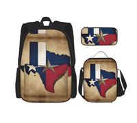 Kfjghhl Texas State Flag Map01 Pencil Case Backpack Lunch Bag Boys Girls School Bookbag Set College Laptop Student Summer