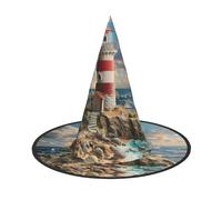 Kfjghhl The Seaside Lighthouse Halloween Hat Wicked Costumes Adult Unisex Headband Fancy Dress Accessory Christmas Party,Cosplay Magician Costume Outfit Halloween