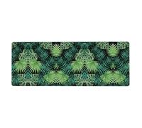 Kfjghhl Transparent Palm Leaf Pattern Mouse Mat Large Mouse Pad 80x30x0.3cm Mousepad Desk Mat Gaming Mouse Rubber Base Table Pad