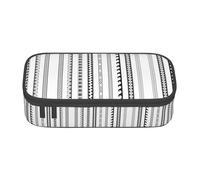 Kfjghhl Triangle Stripes Bohemian Pattern Pencil Case Large Girls Boys Cute Pencil Case Secondary Big Capacity Zipper Compartments