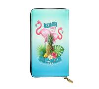 Kfjghhl Tropical Flamingo Women's Wallet Large Capacity Ladies Card Phone Holder RFID Blocking Wristlet Leather Her