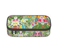 Kfjghhl Tropical Plants and Parrots Pencil Case Large Girls Boys Cute Pencil Case Secondary Big Capacity Zipper Compartments