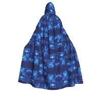 Kfjghhl Unisex Blue Universe Space Galaxy Hooded Cloak Cape Costume Party Halloween Cosplay Adult Hoodies Robe Christmas 58"