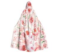 Kfjghhl Unisex Soft Color Pale Faded Mix Of Roses Hooded Cloak Cape Costume Party Halloween Cosplay Adult Hoodies Robe Christmas 58"