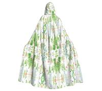 Kfjghhl Unisex Springtime Herb Garden Hooded Cloak Cape Costume Party Halloween Cosplay Adult Hoodies Robe Christmas 58"