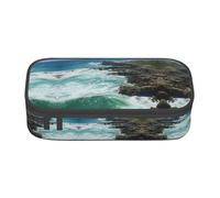 Kfjghhl Us Map Seashore Pencil Case Large Girls Boys Cute Pencil Case Secondary Big Capacity Zipper Compartments
