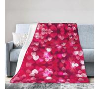 Kfjghhl Valentine'S Day Love Heart Fleece Throw Blanket Bed Super Soft Warm Sofa Throw Blanket Bedspread Polar Fleece Blanket