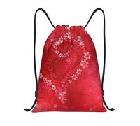 Kfjghhl Valentine'S Day Red Heart Flower Drawstring Backpack Bag Sport Sackpack Bulk Cinch Gym Bag Women Men Children Outdoor Sport