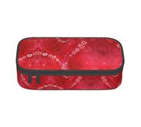 Kfjghhl Valentine's Day Red Heart Flower Pencil Case Large Girls Boys Cute Pencil Case Secondary Big Capacity Zipper Compartments