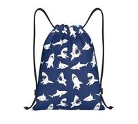 Kfjghhl Various Sea Fish Pattern Drawstring Backpack Bag Sport Sackpack Bulk Cinch Gym Bag Women Men Children Outdoor Sport