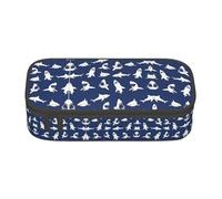 Kfjghhl Various Sea Fish Pattern Pencil Case Large Girls Boys Cute Pencil Case Secondary Big Capacity Zipper Compartments