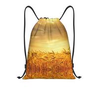 Kfjghhl Wheat Field Drawstring Backpack Bag Sport Sackpack Bulk Cinch Gym Bag Women Men Children Outdoor Sport