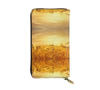 Kfjghhl Wheat Field Women's Wallet Large Capacity Ladies Card Phone Holder RFID Blocking Wristlet Leather Her