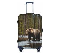 Kfjghhl White Bear Brown Bear Washable Luggage Cover Fashion Suitcase Protector Fits 18-32 Inch Travel Luggage Cover