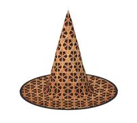 Kfjghhl Wicker Woven Grid Halloween Hat Wicked Costumes Adult Unisex Headband Fancy Dress Accessory Christmas Party,Cosplay Magician Costume Outfit Halloween