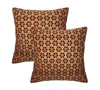 Kfjghhl Wicker Woven Grid Throw Pillow Covers Decorative Farmhouse Couch Pillow Case 4 Sizes Square Cushion Pillcase
