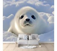 kfjhgbdshhj Photo Wallpaper 3D Effect Animal Seal Wallpaper 3D Non-Woven Wall Decoration Study Room Living Room Restaurant Cafe,400cmx280cm