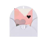 KFLDYOASCBVN Abstract Love Chart Elegant Pearl Paper Holiday Greeting Card For Christmas, Blessing Cardï¼ŒBirthday, Valentine'S Day, And More