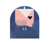 KFLDYOASCBVN Abstract Love Chart Elegant Pearl Paper Holiday Greeting Card For Christmas, Blessing Cardï¼ŒBirthday, Valentine'S Day, And More
