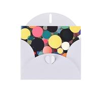 KFLDYOASCBVN Abstract Painting Of Circles Elegant Pearl Paper Holiday Greeting Card For Christmas, Blessing Cardï¼ŒBirthday, Valentine'S Day, And More