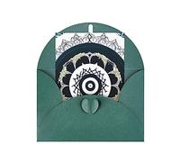 KFLDYOASCBVN Black And White Round Totem Elegant Pearl Paper Holiday Greeting Card For Christmas, Blessing Cardï¼ŒBirthday, Valentine'S Day, And More