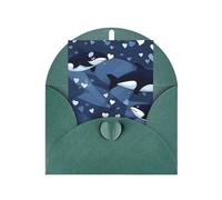 KFLDYOASCBVN Blue Killer Whale Elegant Pearl Paper Holiday Greeting Card For Christmas, Blessing Cardï¼ŒBirthday, Valentine'S Day, And More