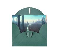 KFLDYOASCBVN Cities Of The Future Elegant Pearl Paper Holiday Greeting Card For Christmas, Blessing Cardï¼ŒBirthday, Valentine'S Day, And More