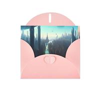 KFLDYOASCBVN Cities Of The Future Elegant Pearl Paper Holiday Greeting Card For Christmas, Blessing Cardï¼ŒBirthday, Valentine'S Day, And More