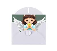 KFLDYOASCBVN Cute Little Angel Elegant Pearl Paper Holiday Greeting Card For Christmas, Blessing Cardï¼ŒBirthday, Valentine'S Day, And More