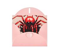 KFLDYOASCBVN Cute Little Red Spider Elegant Pearl Paper Holiday Greeting Card For Christmas, Blessing Cardï¼ŒBirthday, Valentine'S Day, And More