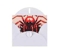KFLDYOASCBVN Cute Little Red Spider Elegant Pearl Paper Holiday Greeting Card For Christmas, Blessing Cardï¼ŒBirthday, Valentine'S Day, And More