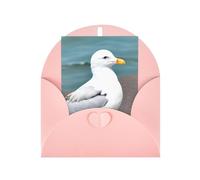 KFLDYOASCBVN Cute Seagull Elegant Pearl Paper Holiday Greeting Card For Christmas, Blessing Cardï¼ŒBirthday, Valentine'S Day, And More