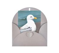 KFLDYOASCBVN Cute Seagull Elegant Pearl Paper Holiday Greeting Card For Christmas, Blessing Cardï¼ŒBirthday, Valentine'S Day, And More