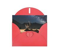 KFLDYOASCBVN Elk In The Meadow Elegant Pearl Paper Holiday Greeting Card For Christmas, Blessing Cardï¼ŒBirthday, Valentine'S Day, And More