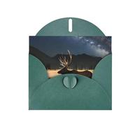 KFLDYOASCBVN Elk In The Meadow Elegant Pearl Paper Holiday Greeting Card For Christmas, Blessing Cardï¼ŒBirthday, Valentine'S Day, And More